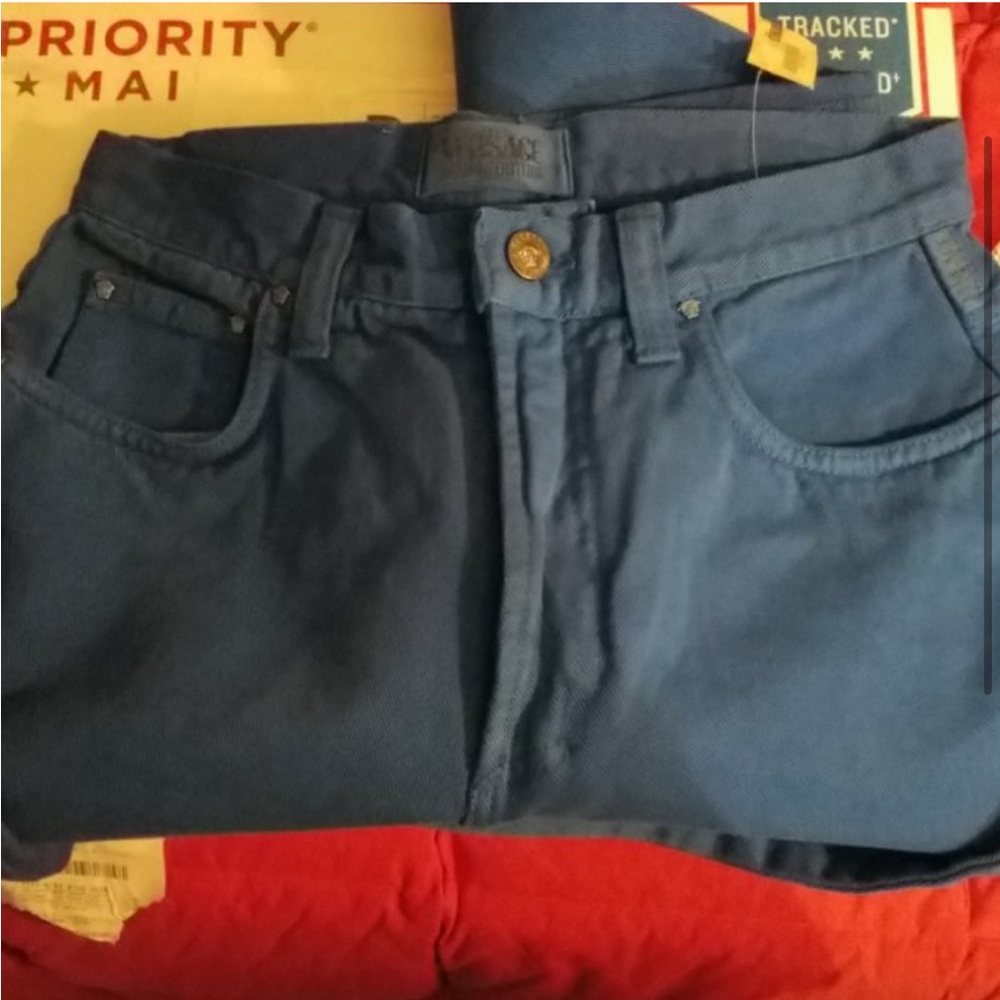 🇮🇹 Versace Collection // Couture Blue high waist mom denim jean 30/44 🇮🇹☦️